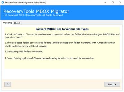 RecoveryTools MBOX Migrator 8.2