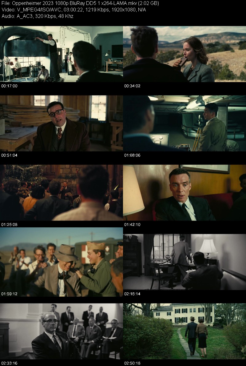 Oppenheimer 2023 1080p BluRay DD5 1 x264-LAMA 3726185e0b7fb680ce742a8b82af5ada