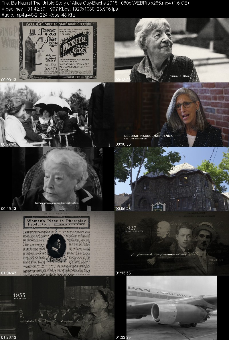 Be Natural The Untold Story of Alice Guy-Blache 2018 1080p WEBRip x265 A817128d1599896d78eff8304a772812