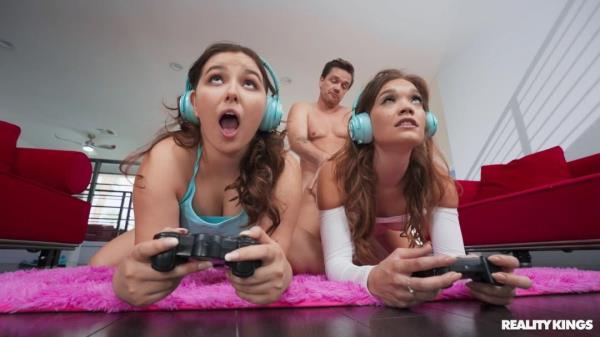 Katie Kush, Leana Lovings - Gamer Girls Compete For Cock [HD 720p]