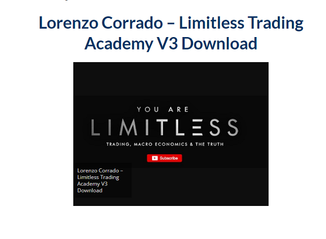 Lorenzo Corrado – Limitless Trading Academy V3 Download 2023