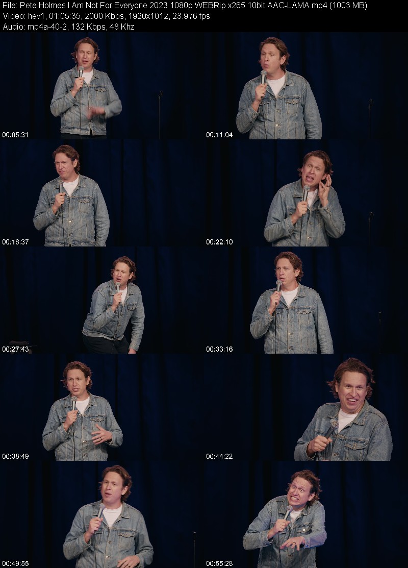 Pete Holmes I Am Not For Everyone (2023) 1080p WEBRip x265 10bit-LAMA 7e22729e97740f05a93774e68ce3c527