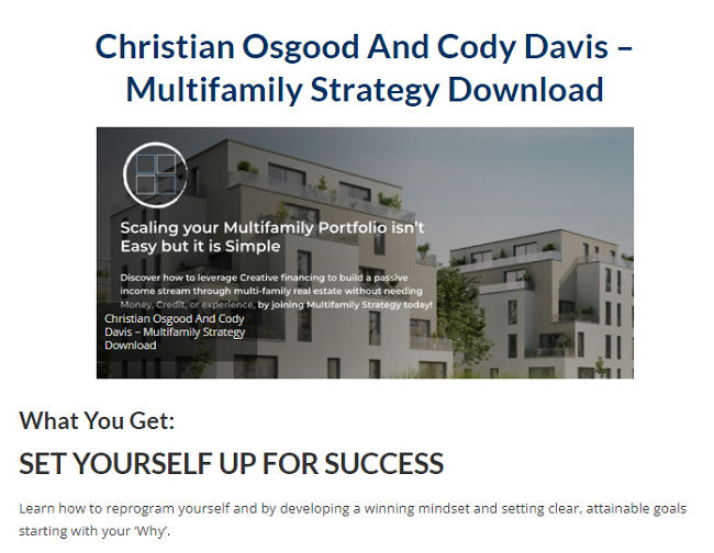 Christian Osgood And Cody Davis – Multifamily Strategy Download 2023