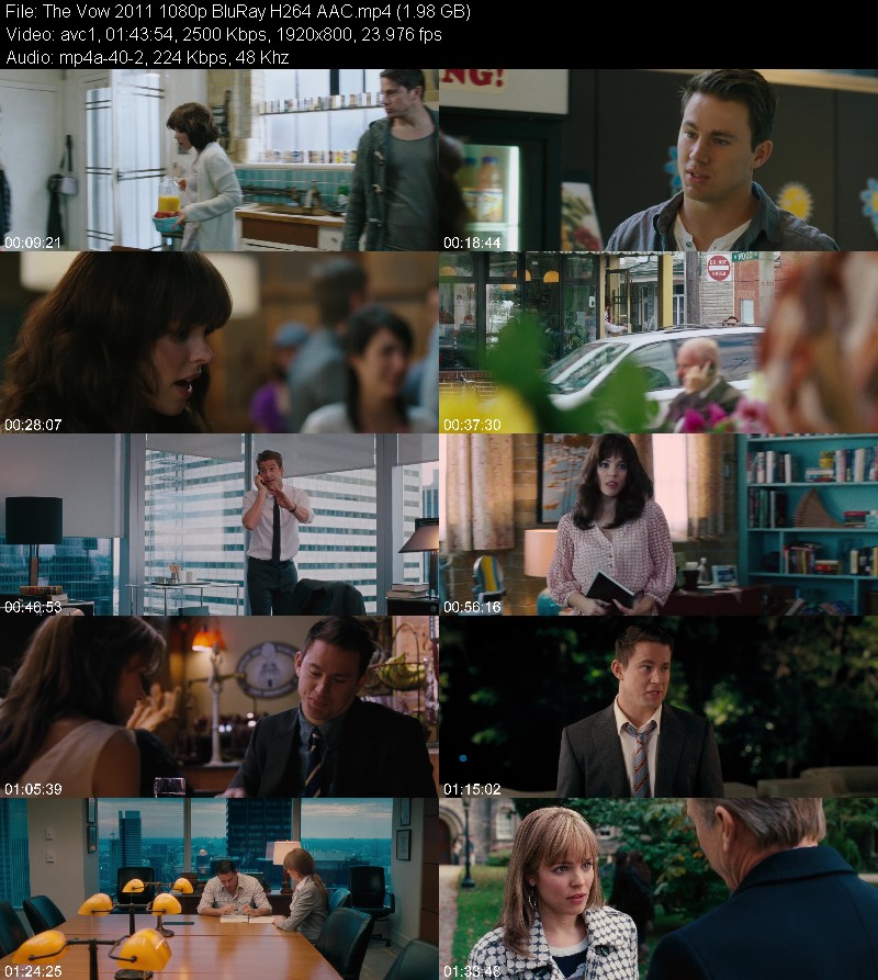 The Vow 2011 1080p BluRay H264 AAC 12fbcb8ba223ebeac44480c91887bb7b