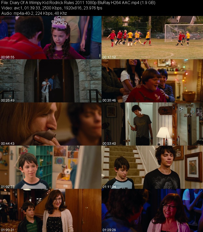 Diary Of A Wimpy Kid Rodrick Rules 2011 1080p BluRay H264 AAC 993586867b549a6a20f7c6d7c30f0ab4