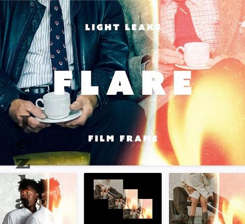 Light Leak Flare Film Frame - 91658575