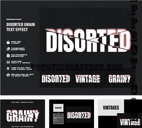 Disorted Grain Text Effect - UNPTJKY