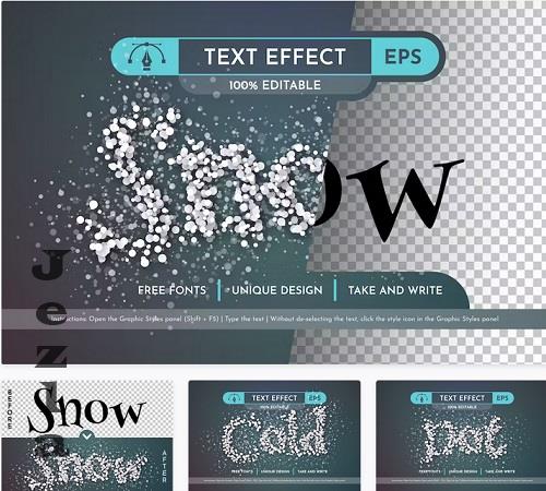 Fallen Snow - Editable Text Effect - 91658063