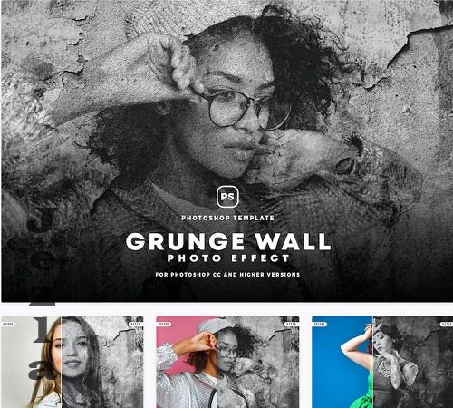 Grunge Wall Photo Effect - 869M9G8