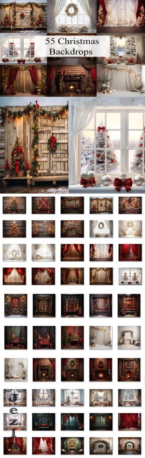 Christmas Backdrops Digital Papers