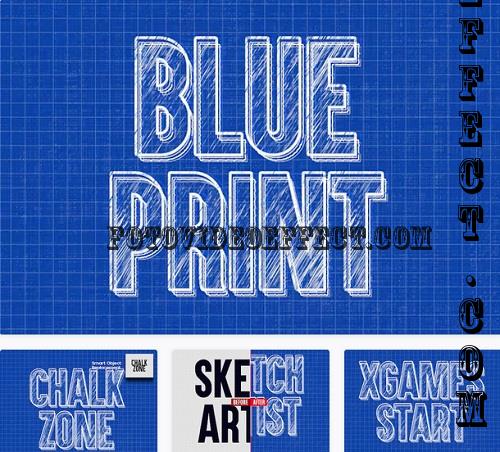 Blueprint Text Effect - YKNEML2