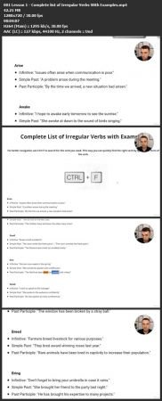 Irregular Verbs Course: Full list  PDF + Song + Examples C1e8348694fd62fa8c05e8bf1421f53f