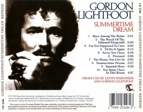 Gordon Lightfoot - Summertime Dream (1976) (1990)Lossless