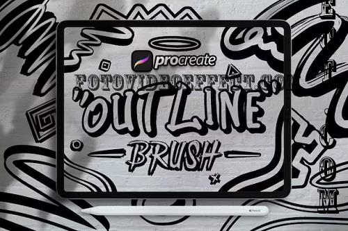 Dans Outline Lettering Brush Procreate - RJ2U6DX