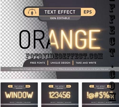 Orange - Editable Text Effect - 91650224