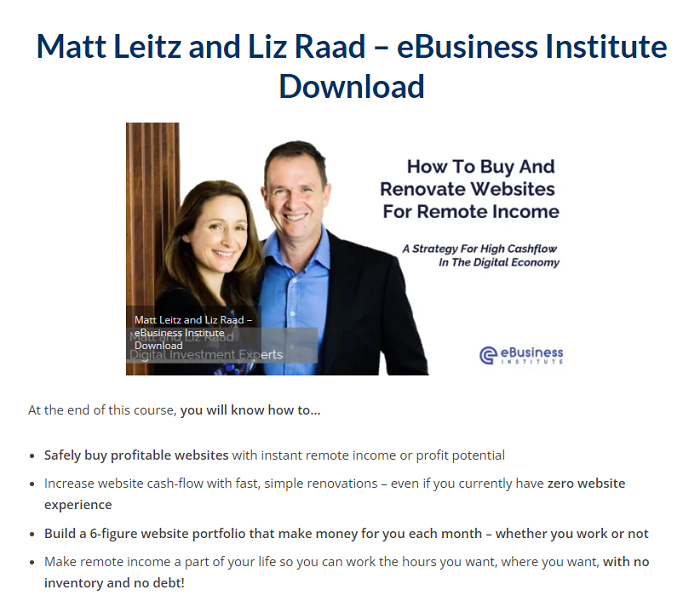 Matt Leitz and Liz Raad – eBusiness Institute Download 2023