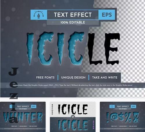 Icicle - Editable Text Effect - 91667451