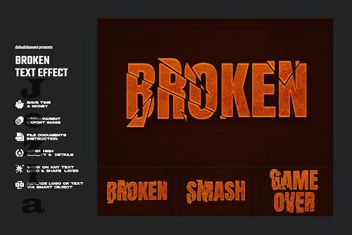 Broken Text Effect - NYH7HD2