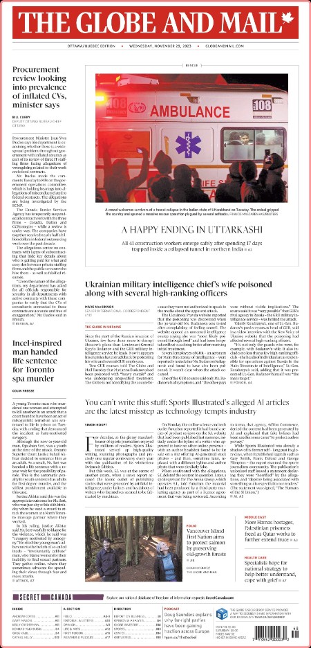 The Globe and Mail (Ottawa-Québec Edition) [2023 11 29]