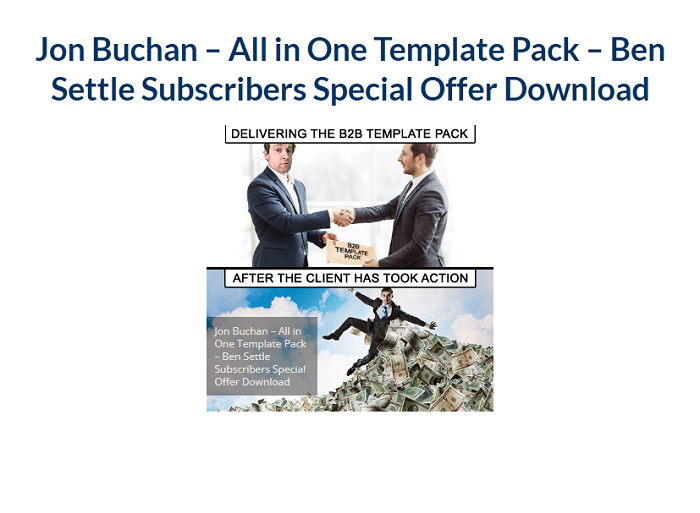 Jon Buchan – All in One Template Pack – Ben Settle Subscribers Special Offer Download