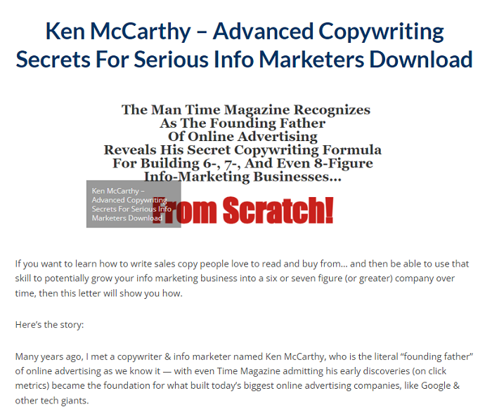 Ken McCarthy – Advanced Copywriting Secrets For Serious Info Marketers Download 2023