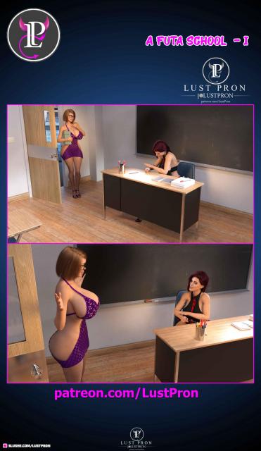Lustpron - A Futa School 1 3D Porn Comic