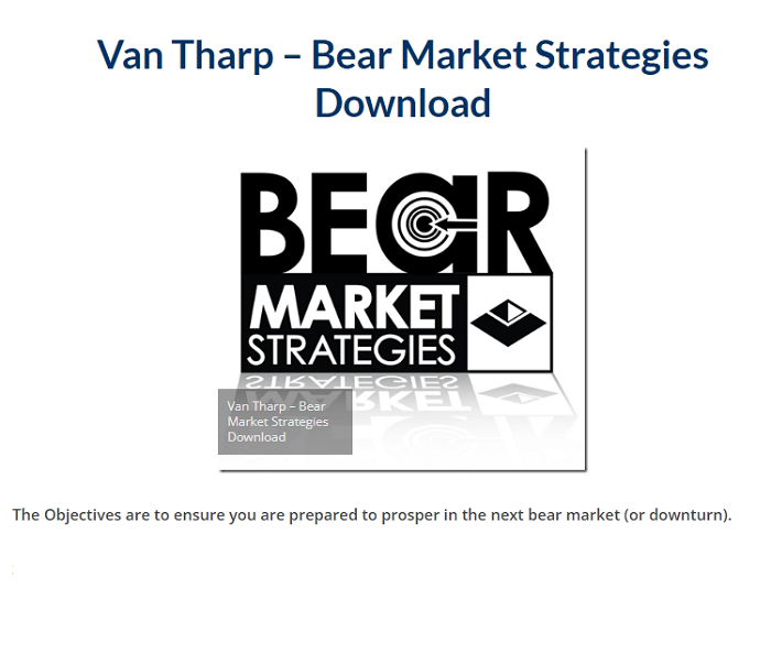 Van Tharp – Bear Market Strategies Download 2023
