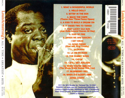 Louis Armstrong - All Time Greatest Hits (1994) Lossless