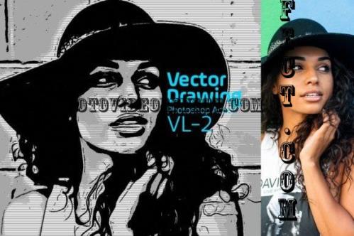 Vector Drawing Photoshop Action - 3522260