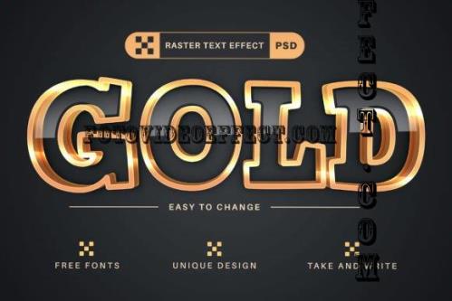 Gold Stroke - Editable Text Effect - 13460128