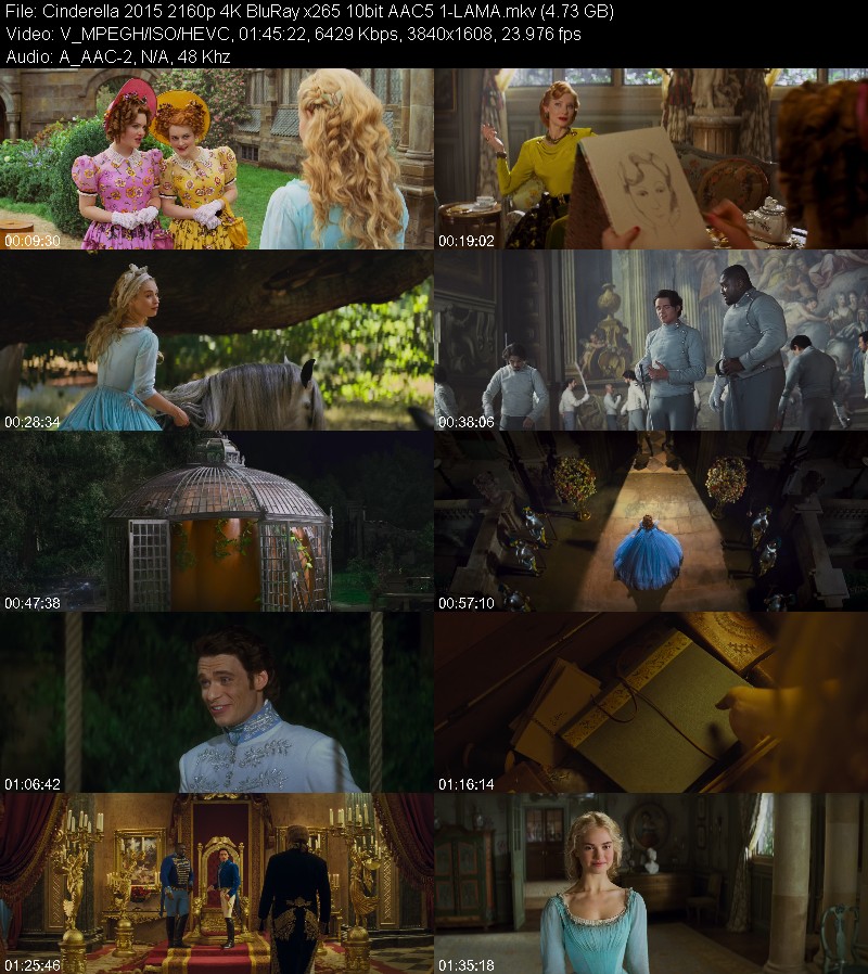 Cinderella (2015) 2160p 4K BluRay 5 1-LAMA Ce3ac290c81837ff35f0ceaf586b56d3