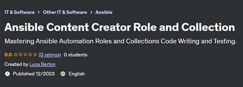 Ansible Content Creator Role and Collection