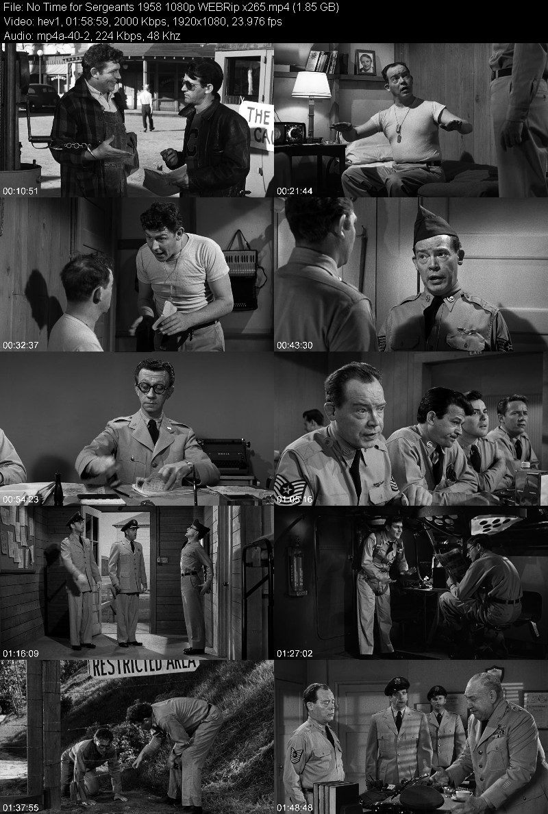 No Time for Sergeants 1958 1080p WEBRip x265 28c2b35b9c69d34fb3c8bded06e1ee1b