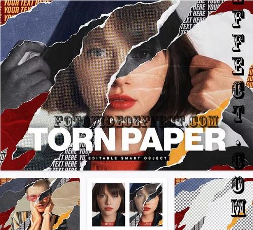 Torn Paper Photo Effect Template - 7L8TE2H