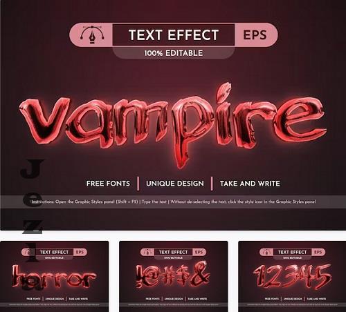 Vampire - Editable Text Effect - 91539583