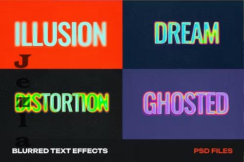 4 Blurred Text Effects - J2YJM45