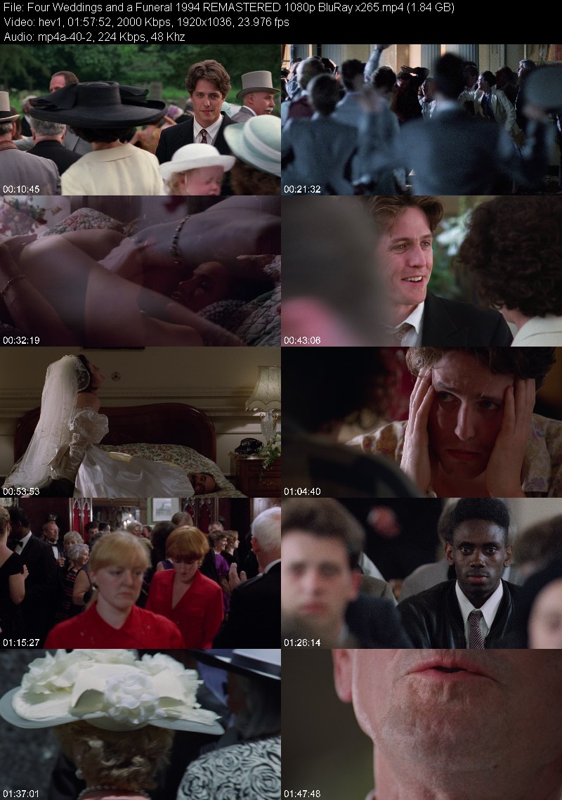 Four Weddings and a Funeral 1994 REMASTERED 1080p BluRay x265 92771d2a26eff621dc6f8227f34b57df