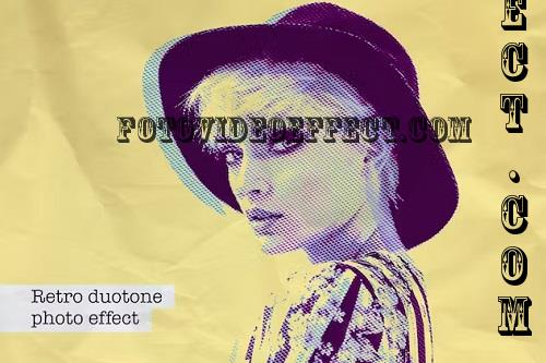 Retro Doutone Photo Effect - U983M4N