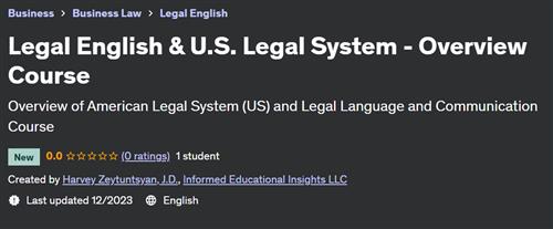 Legal English & U.S. Legal System