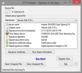 Secure Soft P7S Viewer 10.1