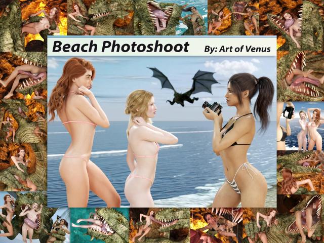 Art of Venus - Beach Photoshoot 3D Porn Comic