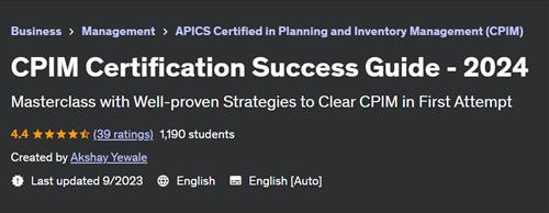 CPIM Certification Success Guide – 2023