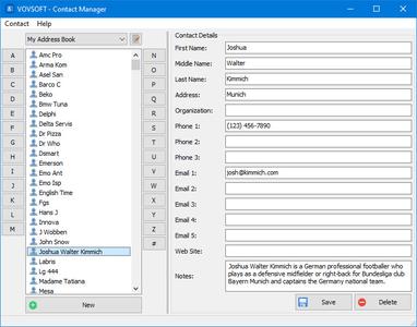 Vovsoft Contact Manager 1.3.0