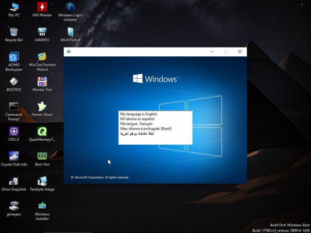 Windows 10 22H2 Build 19045.3693 (x64) Multilingual Ankh Tech