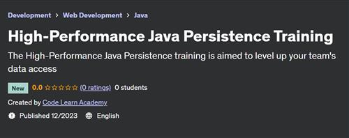High–Performance Java Persistence Training