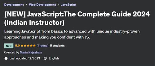 [NEW] JavaScript – The Complete Guide 2024 (Indian Instructor)