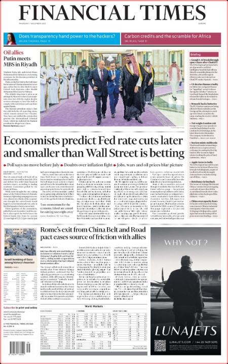 Financial Times (Europe Edition) - No  41,500 [07 Dec 2023]