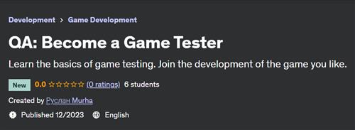 QA – Become a Game Tester
