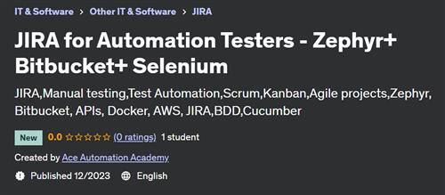 JIRA for Automation Testers – Zephyr+ Bitbucket+ Selenium