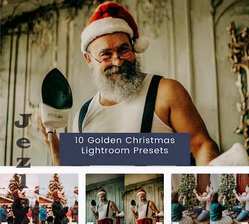 10 Golden Christmas Lightroom Presets - E45RE6E